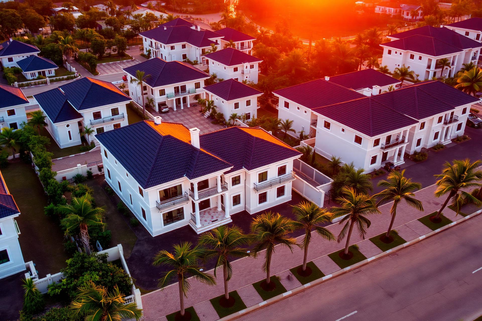 GCGS luxury estate in Abuja at golden hour